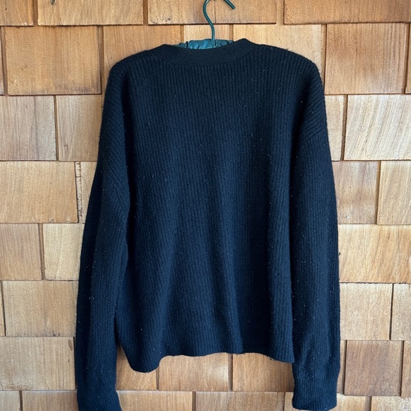 Quince Black V-Neck Cardigan - Picture 5 of 8